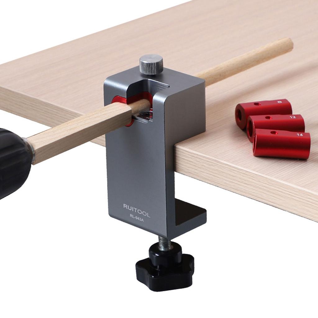 Adjustable Dowel Maker Jig with Carbides Auxiliary Tool 8/10/12/14mm 5/16 3/8 1/2 Electric Drill Milling Dowel