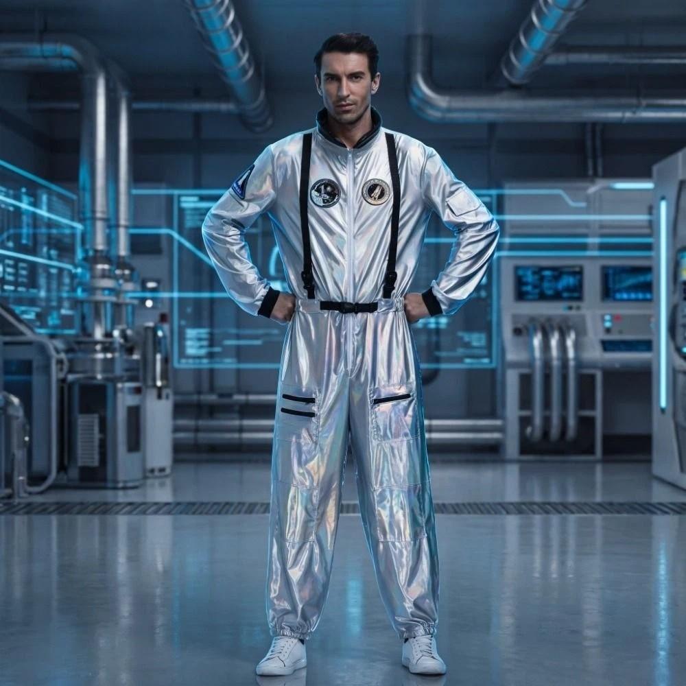 Jumpsuit Astronauten Kostuum Verkleed Ruimtevaarder Jumpsuit Creatieve Cosplay Outfit Cosplay Evenement