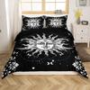 Bohemian Golden Moon Sun Print Duvet Set Bedding Kit