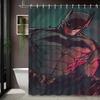 Superman Flying Above Clouds Waterproof Shower Curtain, Superhero Bathroom Decor For Fans