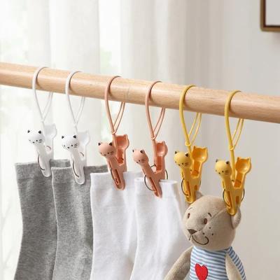6 Stück Kunststoff Katze Wäscheklammer Trockenkleidung Wäscheklammern Winddicht Wäscheklammern Unterwäsche Socken Aufhänger Haken Befestigt Bettdecken Organizer Kreativ