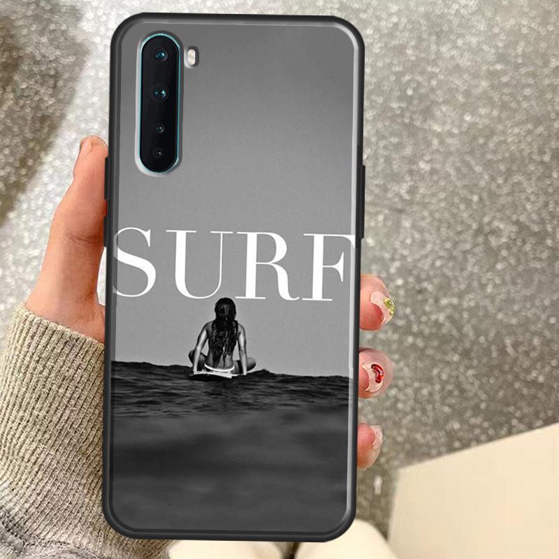 Surfboard Surfing Surf Girl Case For OnePlus 15 15R 13 13R 13T 12 12R 11 10 10R 10T 8T Nord CE 5 4 2 3 Lite N20 N30 Coque