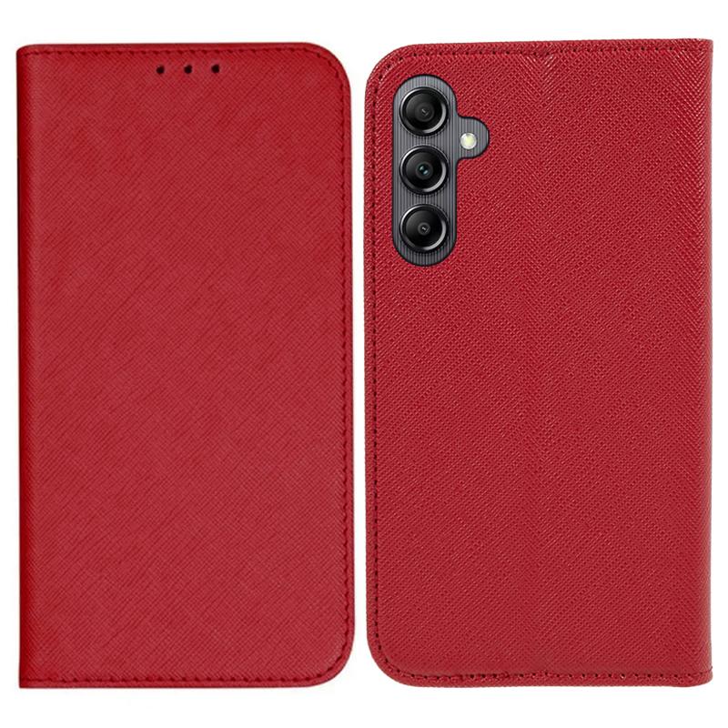For Samsung Galaxy A56 5G Case Cross Texture Leather Phone Cover Hidden Magnetic
