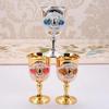 Weingläser aus Metall, Retro-Weinbecher, Kelch, Vintage-Stil, europäischer Stil, Champagner-Cocktailgläser, Bar, Heimdekoration, Trinkgeschirr