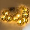 Ramadan Eid Lichterkette Batteriebetrieben Mond Stern Lampe Mubarak Mond LED Lichterkette für Innen