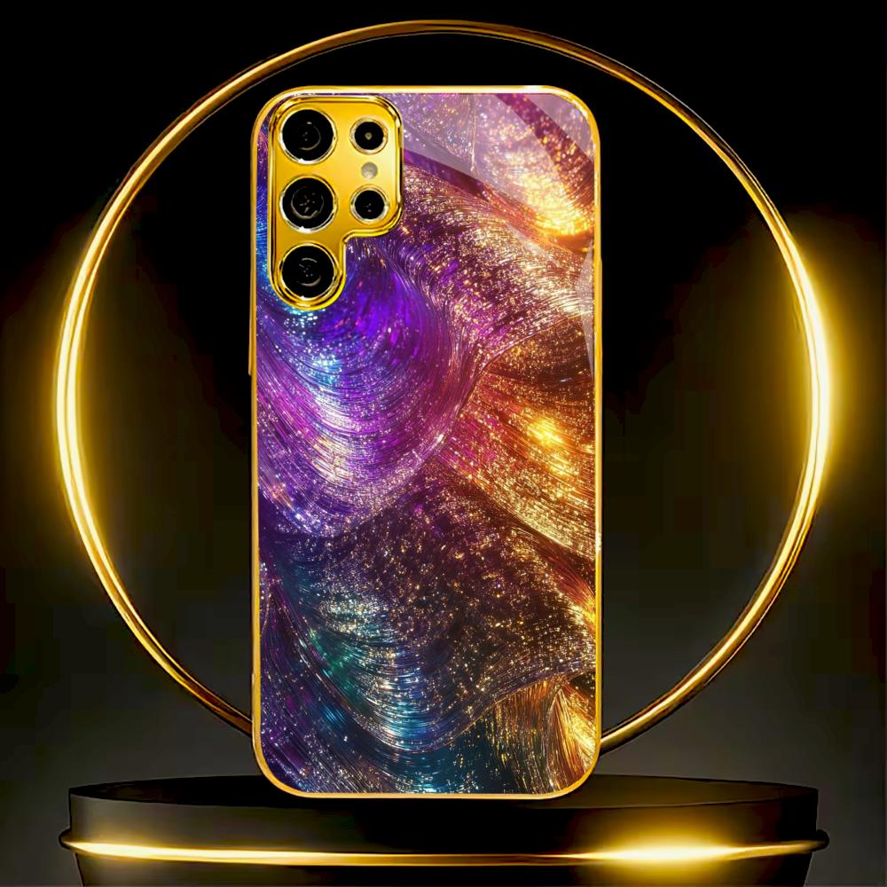 New Model Atmosphere Simplicity High-end Electroplating Glass PhoneCase for Samsung Galaxy S26 S25 S24 S23 S22 S21 FE,Ultra,Plus