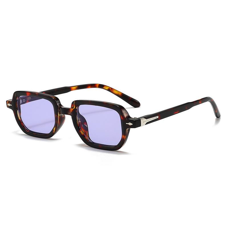 New square sunglasses European and American retro arrow-shaped rivet glasses fashion sunglasses women's sunglasses