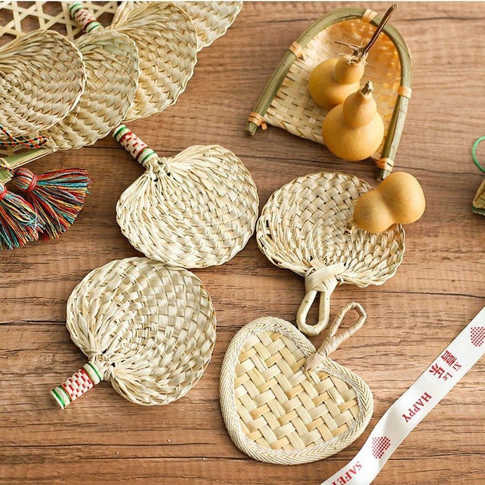 Mini Size DIY Fan Chinese Style Handmade Fan Handmade Woven Fan Summer Cooling