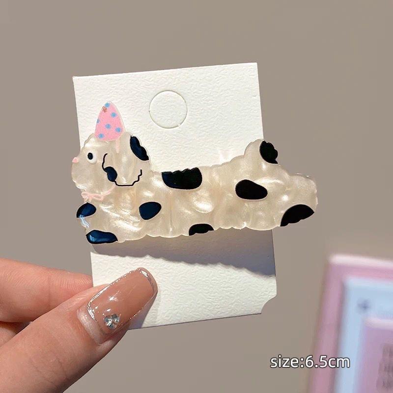 Cute Cartoon Puppy Cat Hair Clip Acrylic Hairpins Hair Clip Bangs Clip Versatile Headband Hair Accessories for Women and Girls