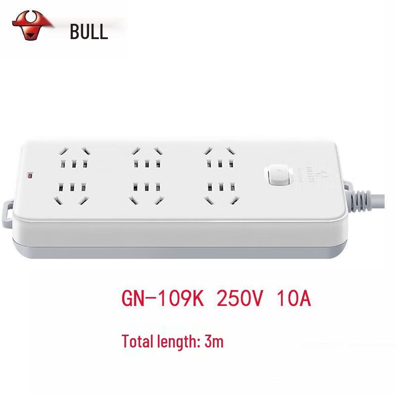 BULL GN-109K 6-Outlet Master Control Power Strip