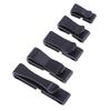 10Pcs/Pack Quick Slip Keeper Buckle End Clip Slider Black For Camping Hiking Backpack Adjusting Strap Webbing 20-51Mm
