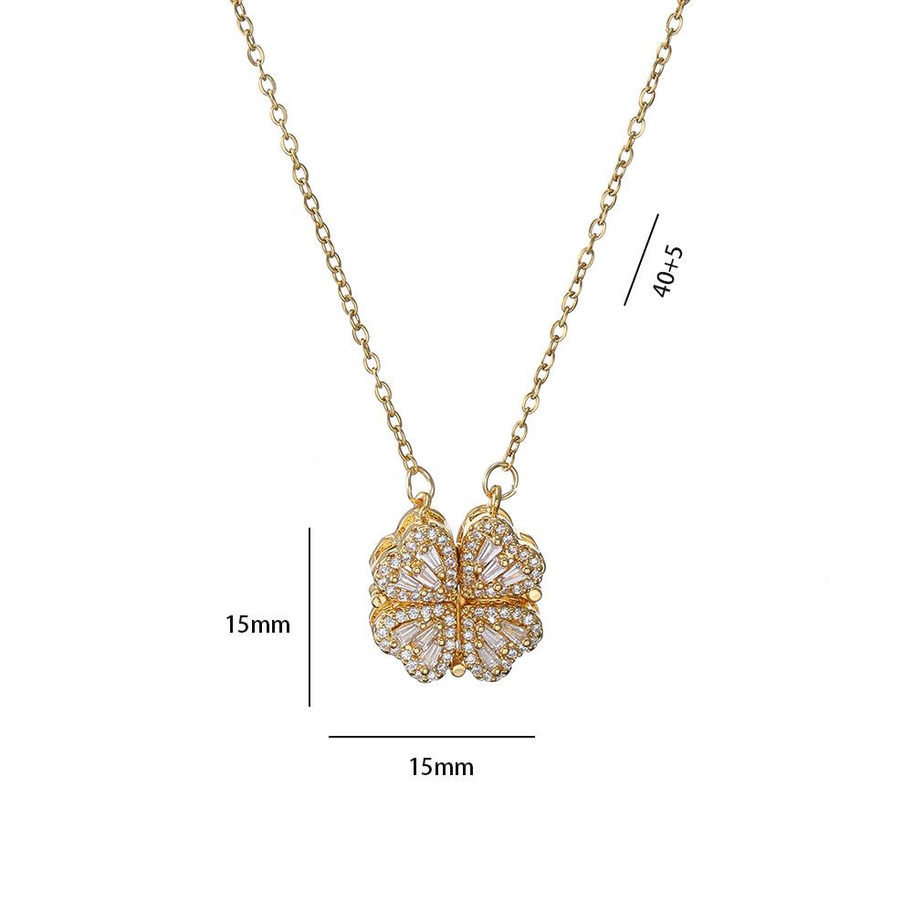 Four-leaf Clover Necklace Female Love Deformation Niche Design Temperament Four-leaf Clover Fashion Jewelry