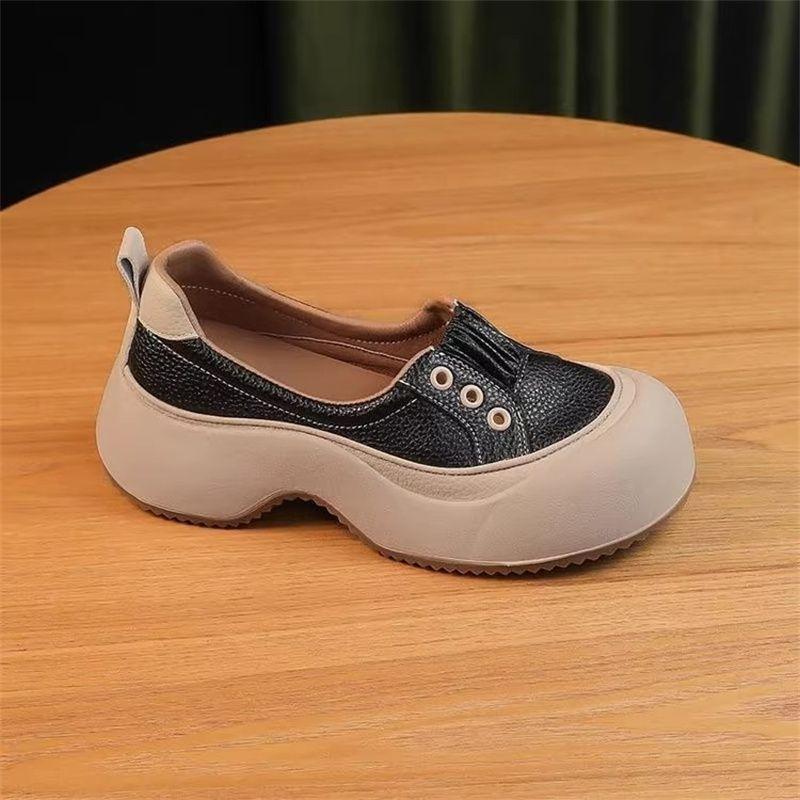 

Summer and autumn new 2025 heightening shallow mouth single shoes breathable one pedal sports and leisure muffin platform women s shoes explosion 35