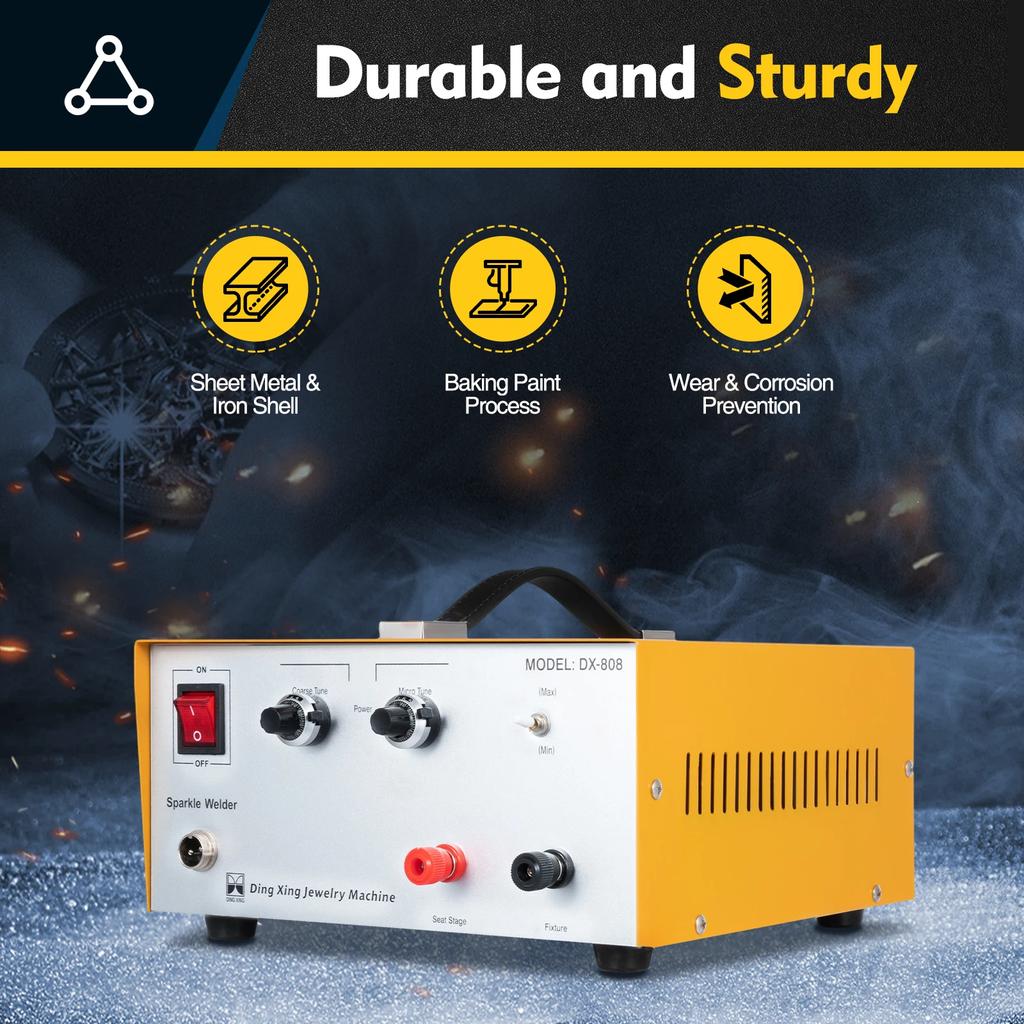 Jewelry Spot Welder,110V 80A Pulse Flash Spot Welder, Portable Spot Welding Machine with Foot Pedal,Suitable for Gold and Silver