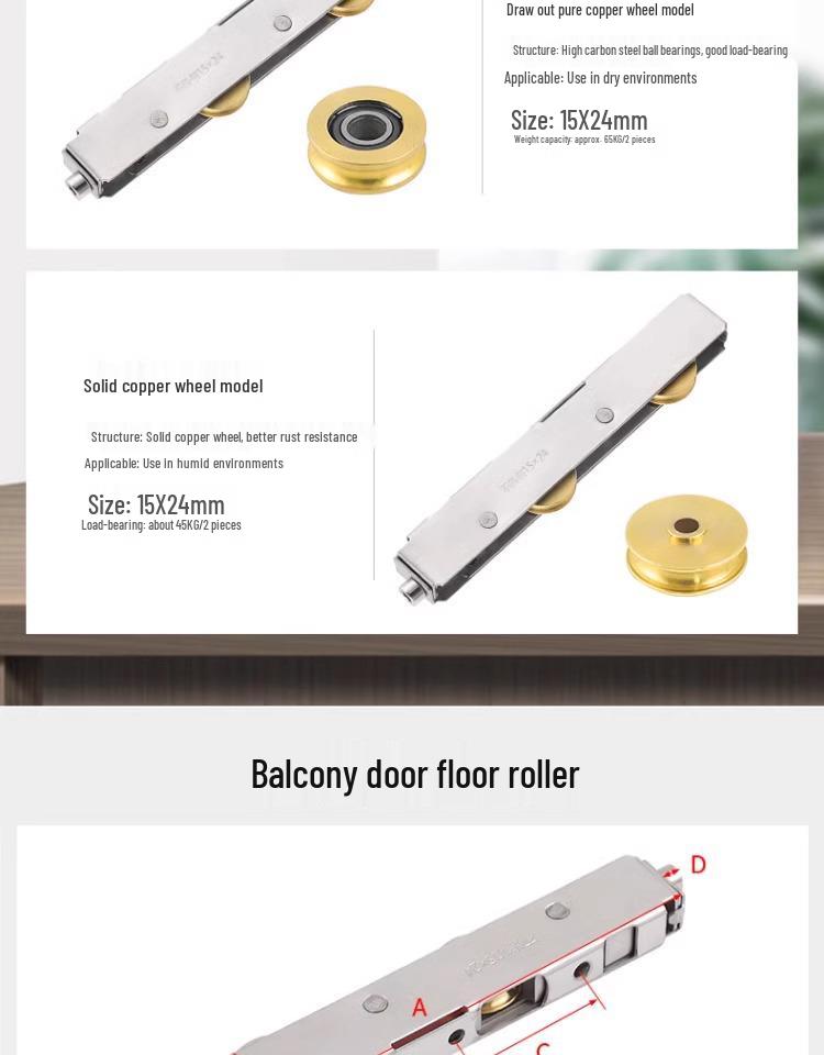 Rolka do drzwi przesuwnych z UPVC/Stopu aluminium do drzwi i okien szklanych