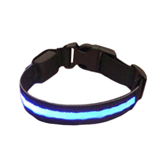 Mode LED Hund Haustier Nacht Sicherheits Halsband Blinkend Leuchtend Nylon Halsband Band