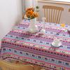 North Style Lace Dining Table Cloth Printed Tablecloth Cover Towel Striped Floral Rectangular Tablecloth Table Top