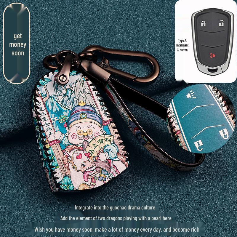 Cadillac Key Case for CT6, XT4, XT5, XT6, XTS, CT4, CT5, ATS-L - Snap-On Shell