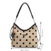 New Polka Dot Tote Bag Large Capacity with Pendant Bucket Bag Women's Shoulder Bags Work and Errands