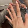 VENTFILLE   CopperChain Colour Zircon Ring for Women Girl Gift Design Versatile Ins Jewelry Dropshipping
