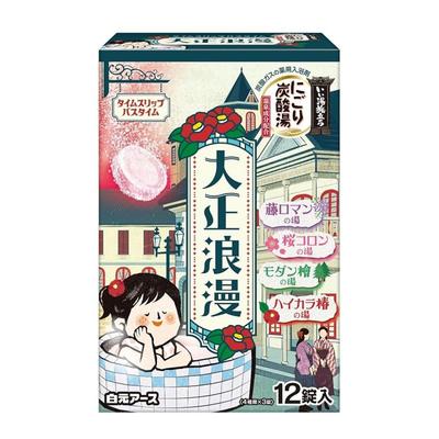 Good Hot Spring Trip Nigori Carbonated Bath Taisho Romance 12-Tablet Bath Salts 1 Pcs