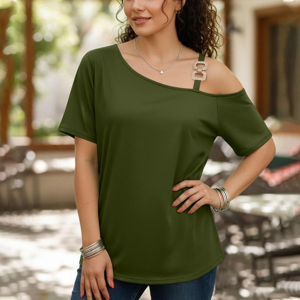 Womens Spring Tops Off Shoulder Summer Shirts for Women Casual Short Sleeve Womens Summer Shirts Dressy Tops for Women