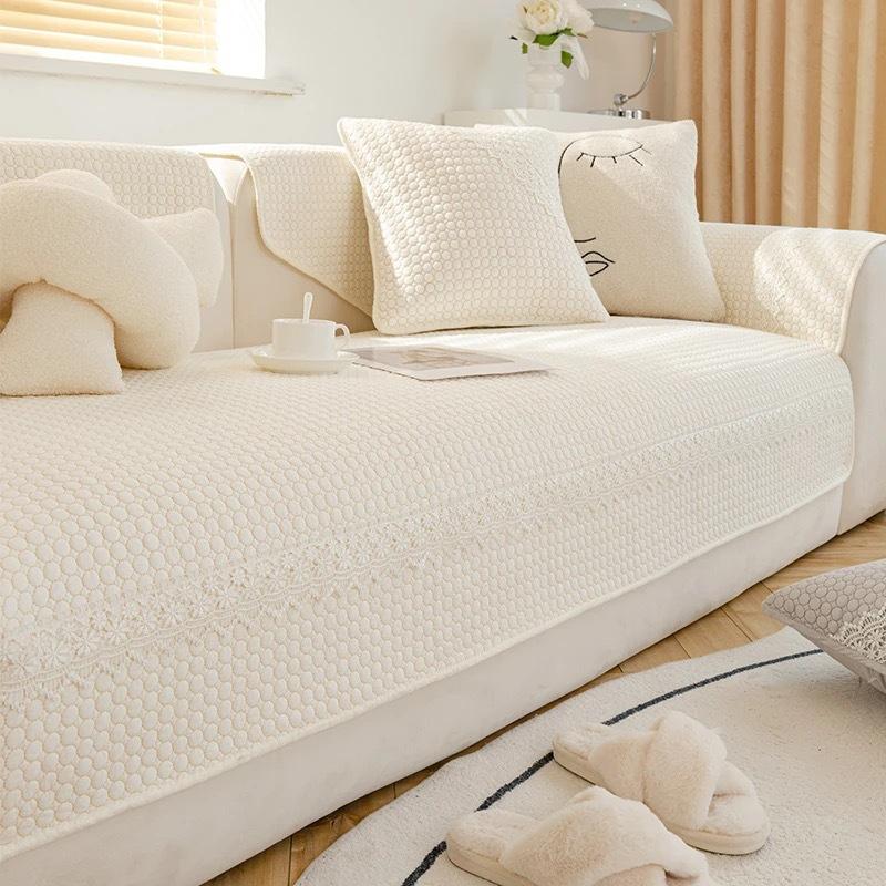 Manufacturer Nordic Pure Cotton Sofa Cushion, Four-Season Simple And Modern Universal Non-Slip Back Cotton Sofa Cover Towel Seat Cushion
