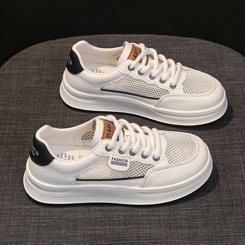 Women Sneakers Fashion Platform Casual Shoes White New Lace-up High Quality Anti-Slip Mesh Breathable Women's Sport Shoes2025