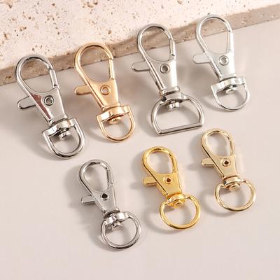 10Pcs Swivel Lobster Hook Clasp Keyring Snap Clasp Bag Jewelry Trigger Buckle