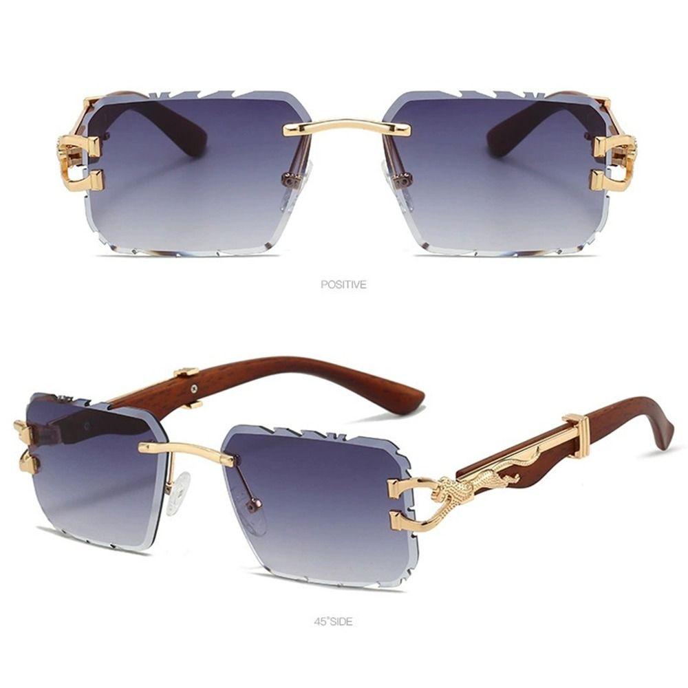 Anti-UV Rimless Women's Sunglasses Classic INS Women Sunglasses Cool Retro Frame Eyewear Gift