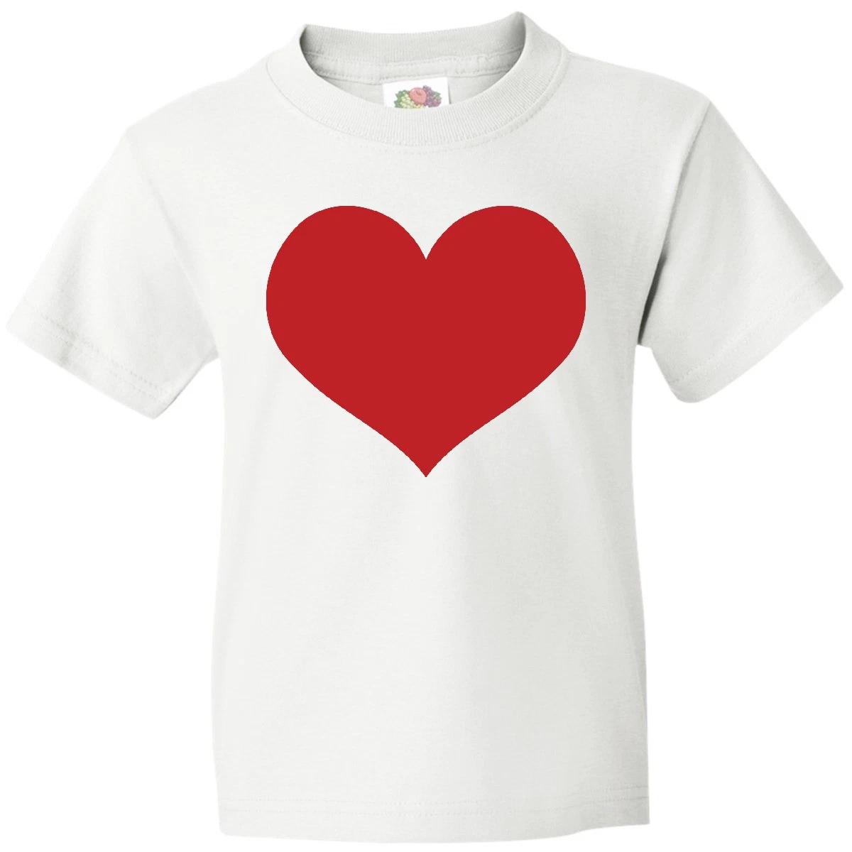 Inktastic Red Heart Valentine Youth kids boys T-Shirt Love I You Gift Valentines Day For 100