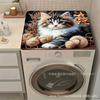 Cute Cat Print Rubber Drying Mat for Kitchen and Coffee Shop Use