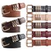 Leather Womens Pu Stone Pattern Belt With Alloy Buckle For Casual Wear Office