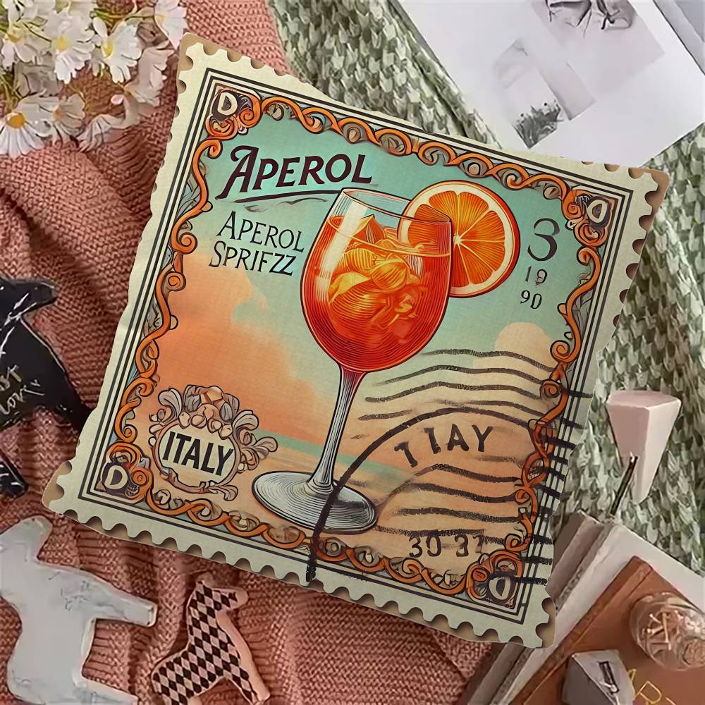 AAperolSSSpritz Cushion Cover Car Throw Pillow Case For Sofa Car Christmas Gift Xcm Xcm