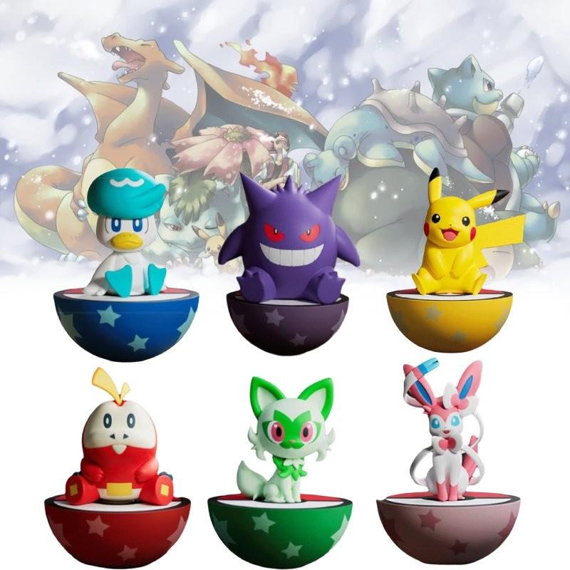 Sylveon Pikachu Gengar Sprigatito Quaxly Pvc Tumbler Toy Christmas Gifts