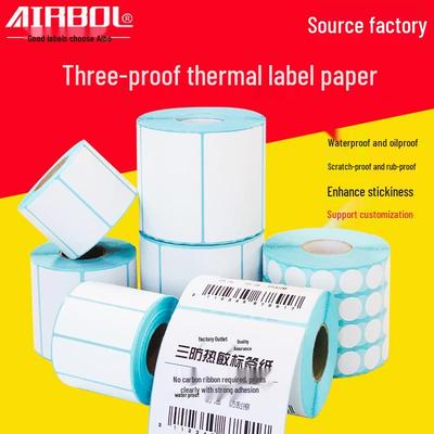 Durable Thermal Label Paper 100x100 Self-Adhesive Stickers 70x20 for Barcode Printing