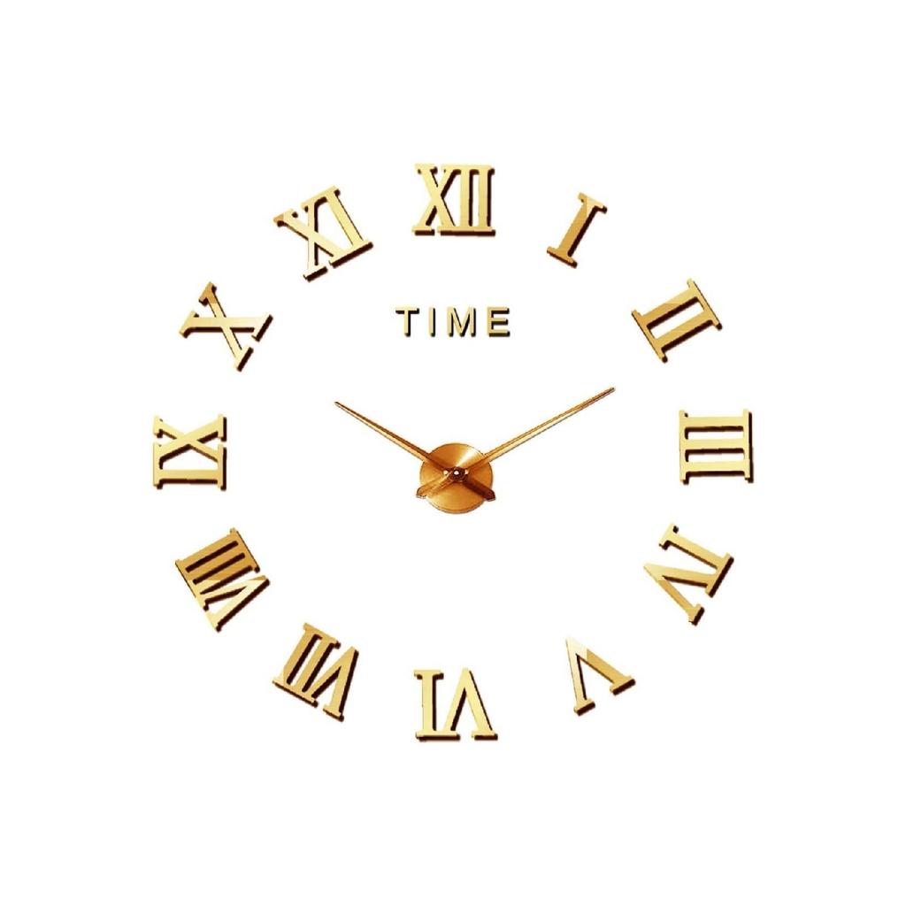 3d Black Wooden Roman Numeral Decorative Large Size Wall Clock