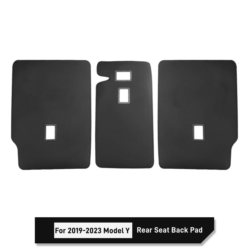 For Tesla Model Y Model 3 2017-2025 Leather Trunk Mats Rear Seat Back Protector Pad Backrest All Weather Liner Pet Anti-kick Pad