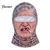 Humorous Outdoor Sports Masque Old Man Ski Masque, Winter Funny Full Face Balaclava with Neck Coverage, Realistic Pattern Cosplay Costume for