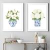 Blue and White China Magnolia Hydrangea Prints Chinoiserie Art Canvas Painting Gallery Wall Art Picture Poster Trendy Wall Decor