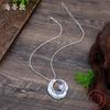 New Enamel Color Hollow Ring Pendant, Women's Creative Simplicity and High Sense Irregular Ring Necklace