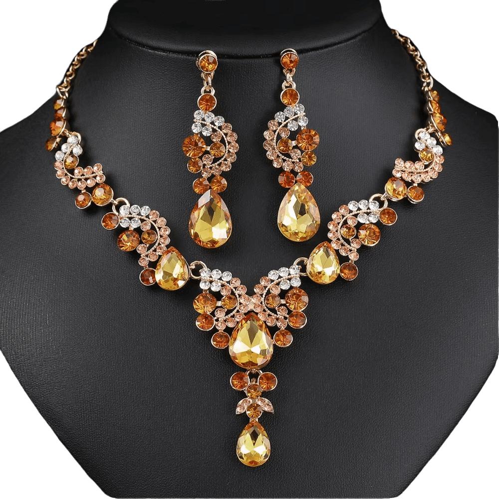 Elegant Necklace Earrings Set Luxury Bridal Jewelry Set Women's Jewelry Sets Women's Accessories