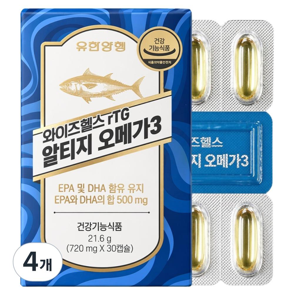 Yuhan Corporation Wise Health RTG Omega-3 21.6g 4 Pcs 30 Tablets