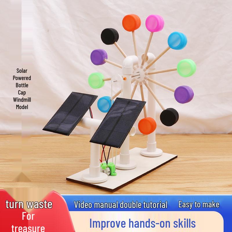 

Solar-Powered Windmill Experiment Kit for Kids: Educational DIY Science Toy