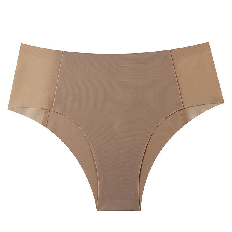 Lady Spring and Summer Sexy Hollow Out Pure Color Ice Silk High Play Without Trace One Piece Type Briefs