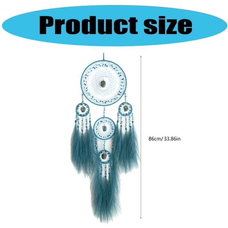 Handcrafts Dreamcatchers with Pampas Grass and Crystal Stone for Home Wall Hanging Decoration and Peaceful Ambiances