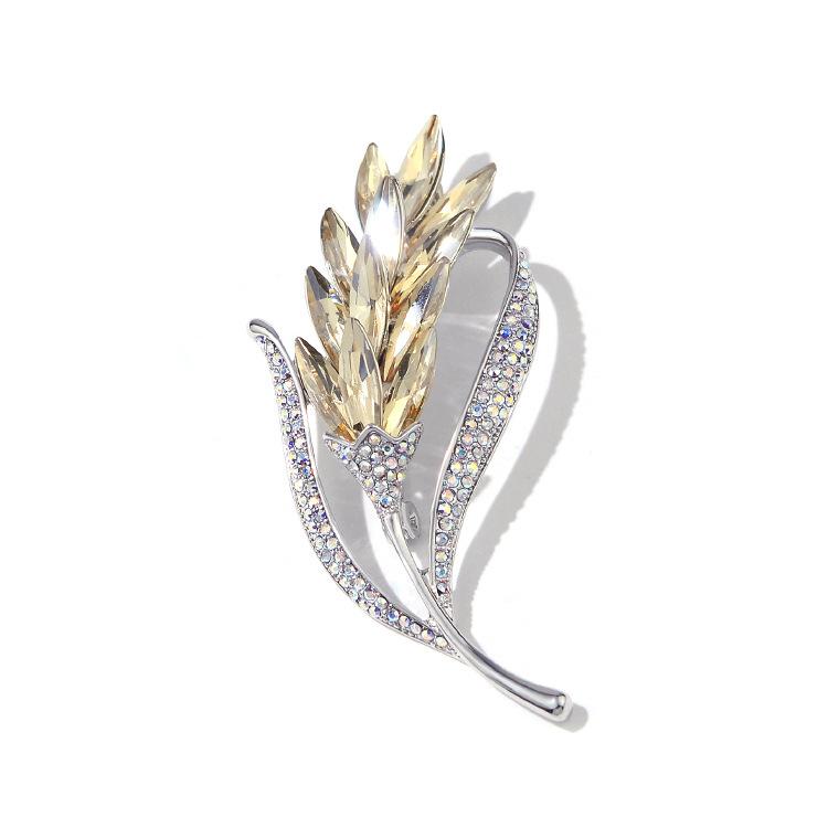 

Брошь в виде колоса пшеницы, модная личность, роскошный женский темперамент, элегантный корсаж, пальто, костюм, универсальная атмосфера, булавка