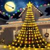 200/280 LED Star Waterfall Lights With 8 Modes USB Powered  Remote Control Camping Light Indoor Outdoor Christmas String Lights
