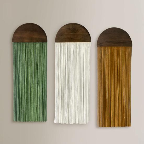 Yousheng Boho Kwast Wandtapijt Wandhanger String Wandtapijt Handgemaakt Katoenkoord Kwast Wandtapijt voor Woonkamer Slaapkamer Decoratie