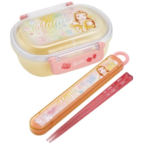 Skater Bento Box, 360ml, Disney Belle 23, Antibacterial, for Girls, Made In Japan, QAF2BAAG-A